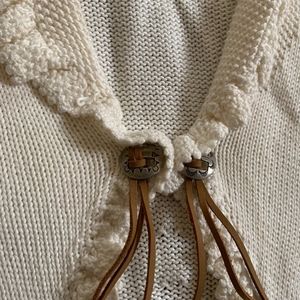 Ralph Lauren Hand Knit Sweater Girls 6 Cream White